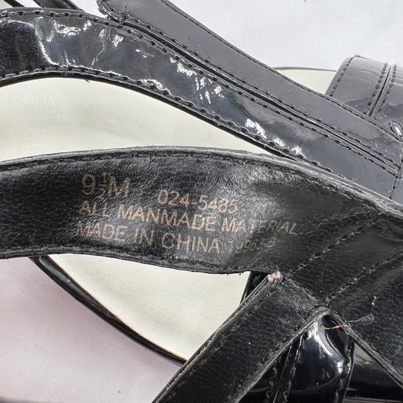 9·2·5 Black Sling Back Strappy Heels Size 9 1/2 Women’s - Picture 2 of 8